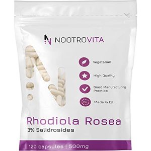 Rosenwurz Nootrovita Rhodiola Rosea 500mg, 120 Kapseln