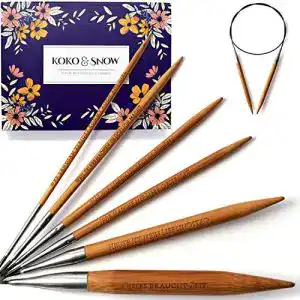 Rundstricknadeln koko snow set aus bambus