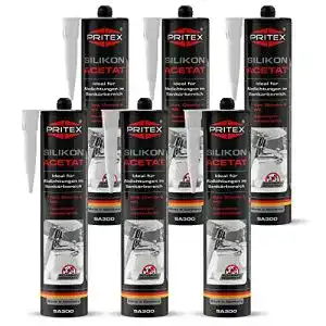 Sanitaersilikon pritex sanitaer silikon transparent 6x 300 ml