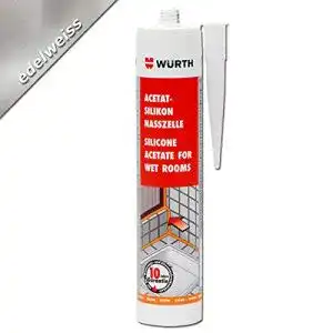 Sanitaersilikon wuerth acetat silikon nasszelle edelweiss 310 ml
