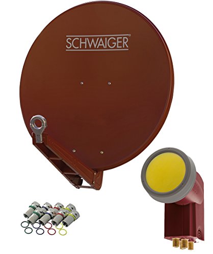 Satellitenschüssel (80 cm) SCHWAIGER 4647 SAT-Anlage Satelliten-Set
