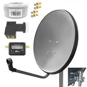 Satellitenschuessel arli 60cm hd sat anlage quad lnb 15m