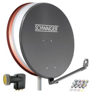 Satellitenschüssel SCHWAIGER 4609 SAT-Anlage Satelliten-Set