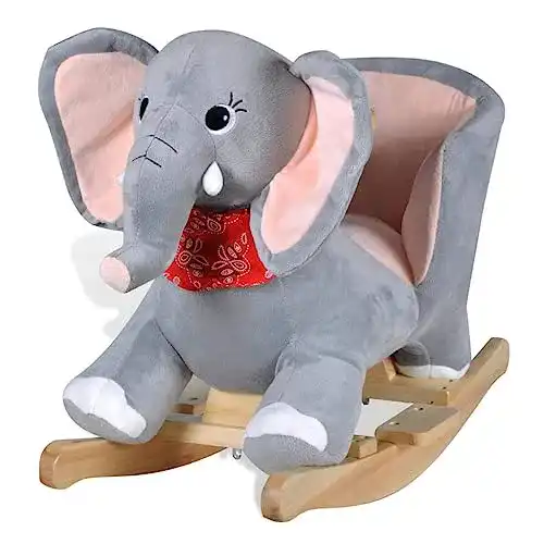 Schaukeltier vidaXL Elefant für Kinder Plüsch Schaukelpferd