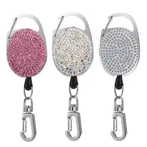Schluessel jojo artscope schluessel jojo ausziehbar karabiner strass