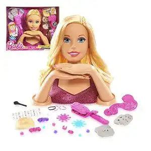 Schminkpuppe barbie giochi preziosi frisierkopf bar17