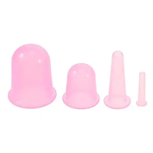 Schröpfglas Anself 4er Set aus Silikon für Massage