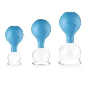 Schroepfglas pulox aus echtglas 3er set inkl saugball