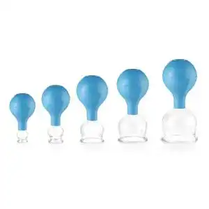 Schroepfglas pulox aus echtglas 5er set inkl saugball
