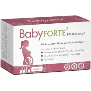 Schwangerschaftsvitamine babyforte folsaeure plus quatrefolic