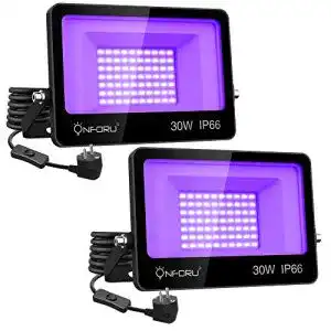 Schwarzlicht strahler onforu 2er 30w led schwarzlicht strahler uv