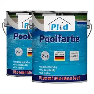 Schwimmbadfarbe plid beton poolfarbe poolblau seidenglaenzend 5l