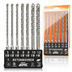 Sds plus bohrer baurix sds plus metallbohrer set 7 teilig
