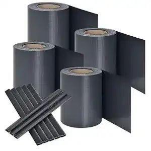 Sichtschutzstreifen juskys pvc doppelstabmatten zaun 4er set