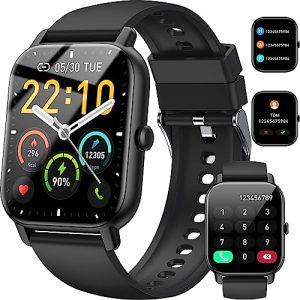 Smartwatch Nerunsa für Damen Herren, 1,85 Zoll Touchscreen