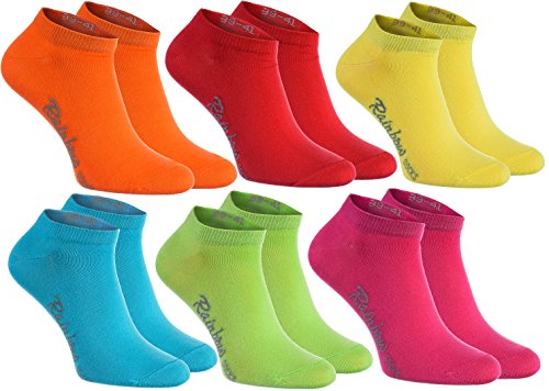Calcetines deportivos Rainbow Socks, de algodón para mujer y hombre de colores