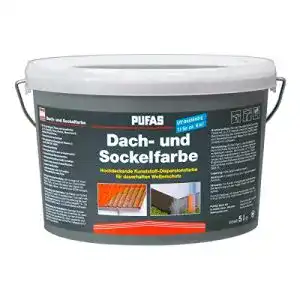 Sockelfarbe pufas dach und 5 l farbe schiefer 950 dachfarbe
