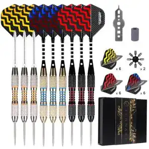 Softdarts turnart dartpfeile metallspitze 9 stueck 24 gramm