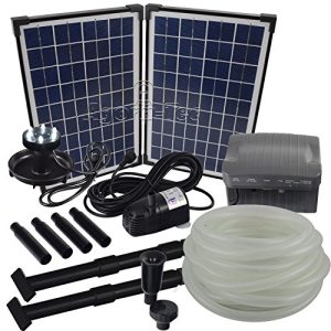 Solar-Teichpumpe Agora-Tec ® at-Solar Bachlaufpumpen-Set