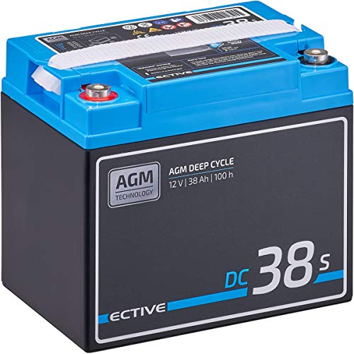 Solarbatterie ECTIVE AGM Batterie DC38S, 12V, 38Ah