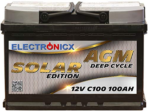 Solarbatterie Electronicx 12V 100AH Solar Edition AGM Batterie