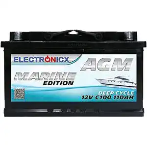 Solarbatterie electronicx premium 12v 110ah agm batterie