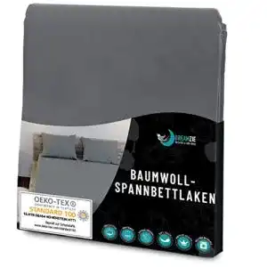 Spannbettlaken dreamzie 180x200cm baumwolle oeko tex zertifiziert