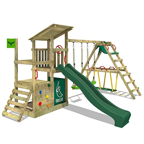 Spielturm Fatmoose Klettergerüst FruityForest Fun XXL mit Surfanbau - spielturm fatmoose klettergeruest fruityforest fun xxl mit surfanbau