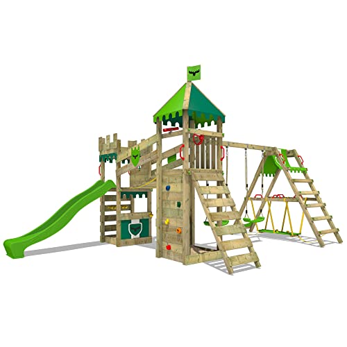 Spielturm Fatmoose Ritterburg RiverRun Royal mit SurfSwing, Schaukel