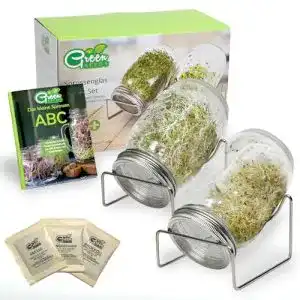 Sprossenglaeser green seeds keimglas 2er set 1000ml