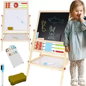 Staffelei kinder iso trade wooden double sided art easel 6in1