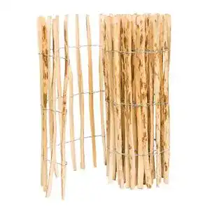 Staketenzaun bogateco haselnuss kastanie holz zaun 120 cm hoch