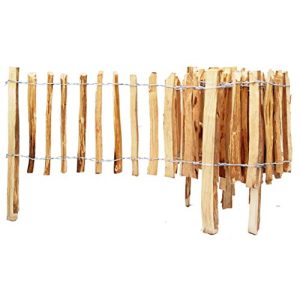 Staketenzaun BOGATECO Haselnuss Roll-Steckzaun aus Holz | 60cm Hoch - staketenzaun bogateco haselnuss roll steckzaun aus holz 60cm hoch