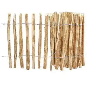Staketenzaun h4l holzzaun 120cm hoehe teichumrandung haselnuss