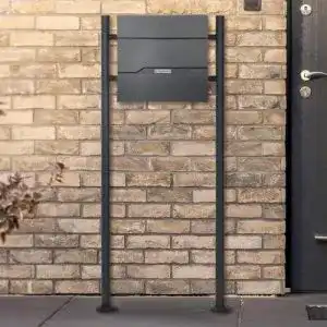 Standbriefkasten ecd germany mit zeitungsfach design briefkasten