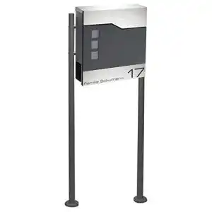 Standbriefkasten zalafino briefkasten incl standfuss freistehend
