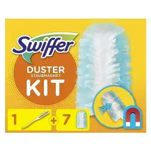 Staubwedel swiffer staubmagnet handgriff 7 tuecher