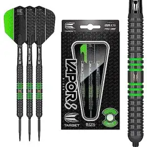 Steeldarts target darts vapor 8 schwarz gruenes 21g dartpfeile set