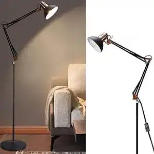Stehlampe buero depuley led stehlampe retro metall schwenkbar