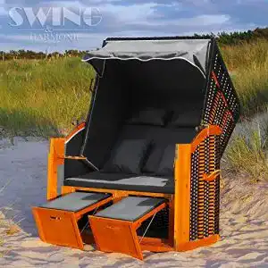 Strandkorb swing harmonie luxus xl 118cm ruegen ostsee