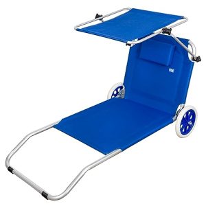 Beach chair with casters