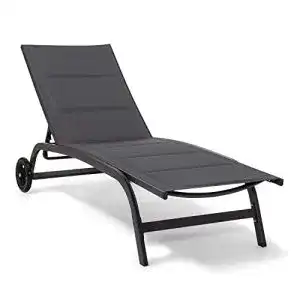 Strandliege mit rollen blumfeldt sonnenliege gartenliege