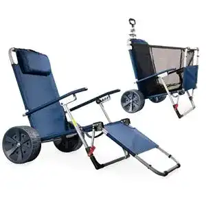 Strandliege mit rollen campair 2 in 1 faltbarer handwagen