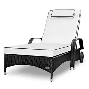 Strandliege mit rollen rs trade sonnenliege imola schwarz outdoor