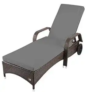 Strandliege mit rollen rs trade sonnenliege toscana braun grau