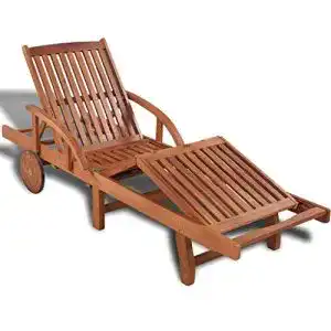 Strandliege mit rollen tidyard sonnenliege holz gartenliege