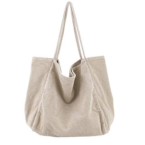 Strandtasche Funtlend Groß Umhängetasche Damen Cord Schultertasche