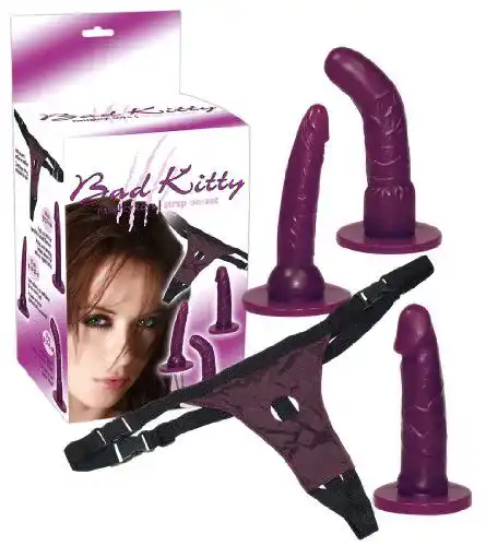 Strapon Bad Kitty Exotic Wear Strap-On Set in Lila, 1 Stück