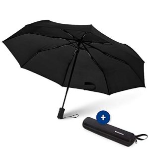 Taschenschirm SWISSONA 1x Regenschirm in schwarz, winddicht, leicht