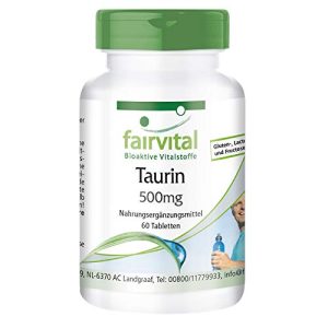 Taurin fairvital | 500mg HOCHDOSIERT, VEGAN 60 Tabletten - taurin fairvital 500mg hochdosiert vegan 60 tabletten